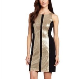Gabby Skye gold sequin & black dress- Size 10